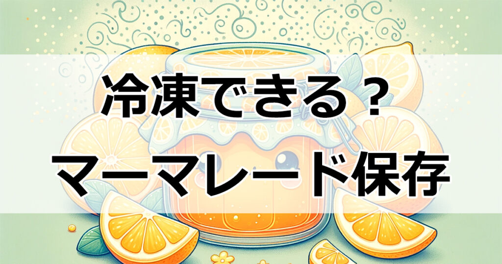 冷凍できる？マーマレード保存のコツと期間