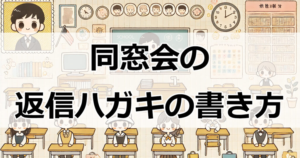 同窓会の返信ハガキの書き方と例文：欠席理由と近況報告を簡単に！