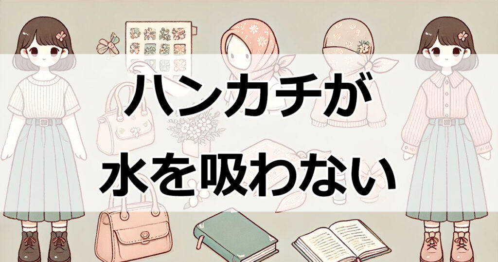 ハンカチが水を吸わないのはなぜ？今すぐ試せる簡単なコツ3選