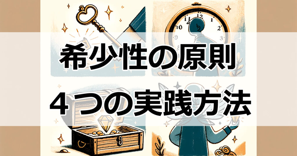 人生を変える希少性の原則！４つの実践方法