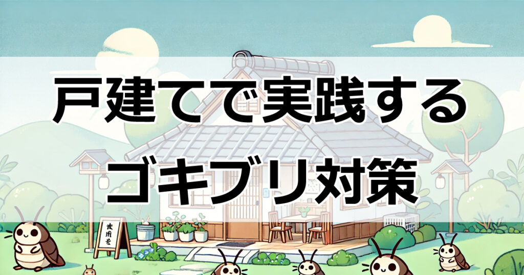 戸建てで実践するゴキブリ対策：侵入経路と効果的な駆除法を徹底解説