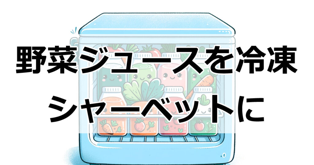 驚きの活用法！野菜ジュースを冷凍してシャーベットにする方法とは？