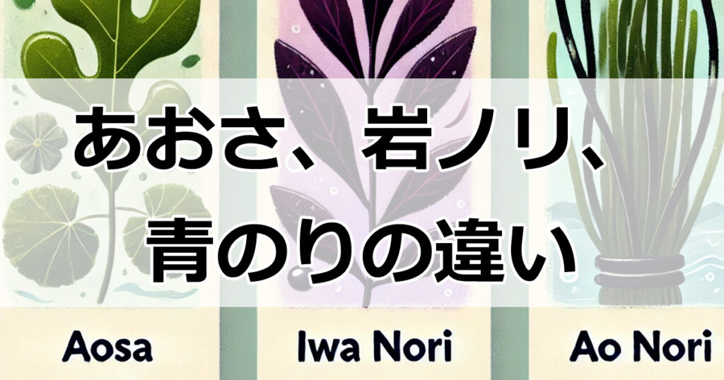 健康に良い海藻3種の特徴と使い方！あおさ・岩ノリ・青のり完全ガイド