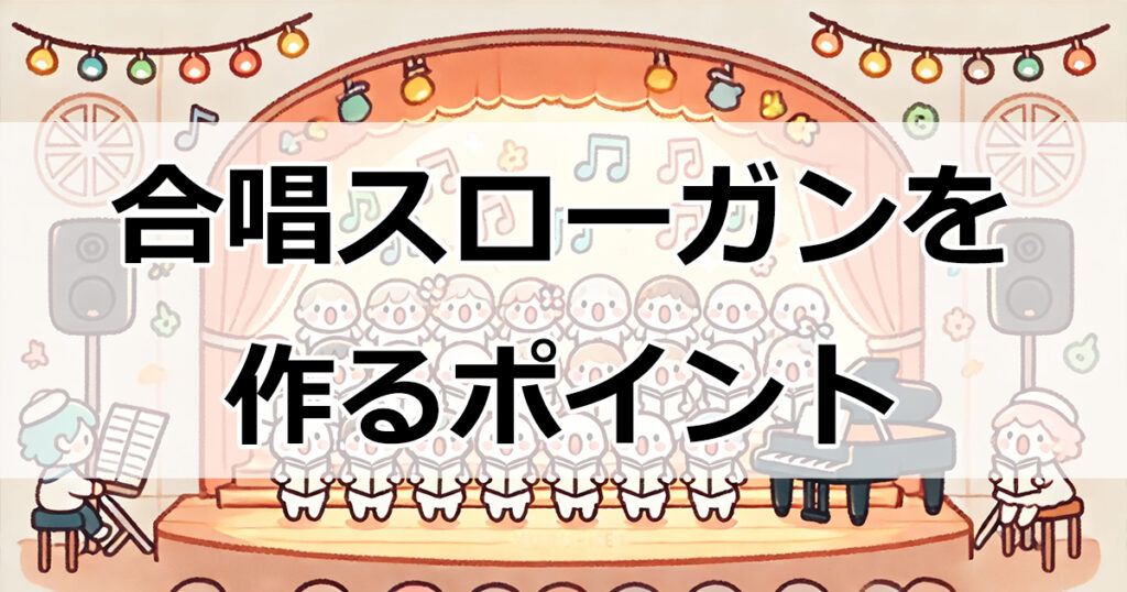 心に残る合唱スローガンを作る方法：オリジナル四字熟語とサブタイトルの選び方