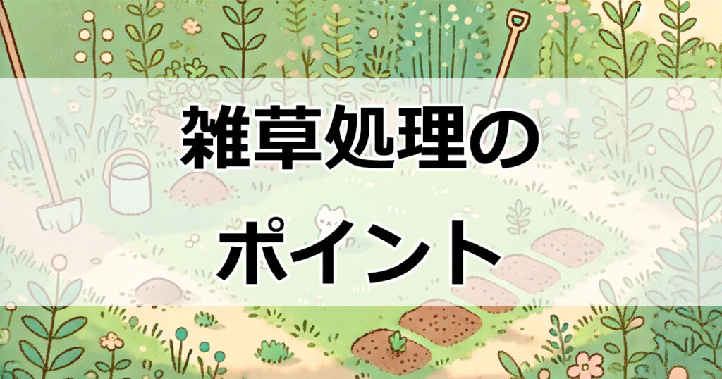 雑草処理の落とし穴！土をかぶせても解決しない理由と正しい対策