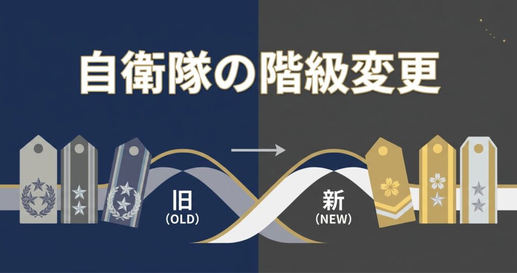 自衛隊の階級変更 新旧呼称の対比