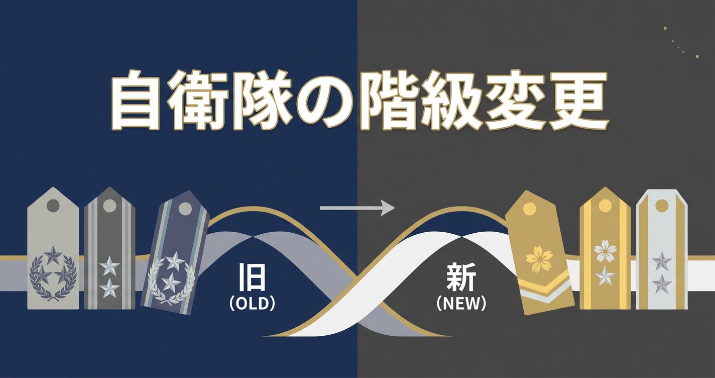 自衛隊の階級変更 新旧呼称の対比