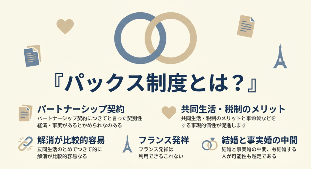 パックス制度とは？フランスPACSと結婚・事実婚の違い