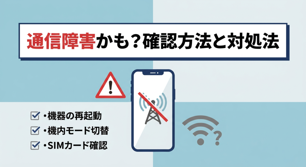 通信障害の確認方法と対処法