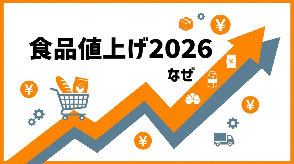 2026年の食品値上げの理由を示すインフォグラフィック