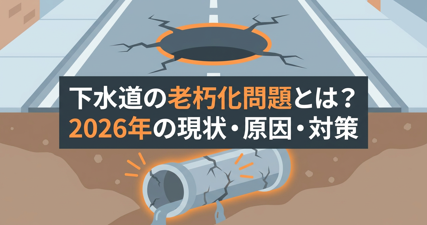 下水道の老朽化問題のイメージ図
