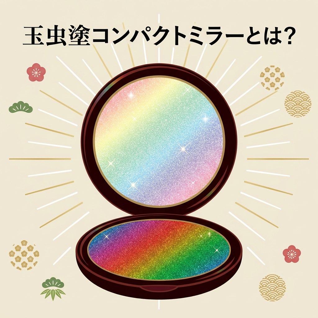 玉虫塗コンパクトミラーのイメージ