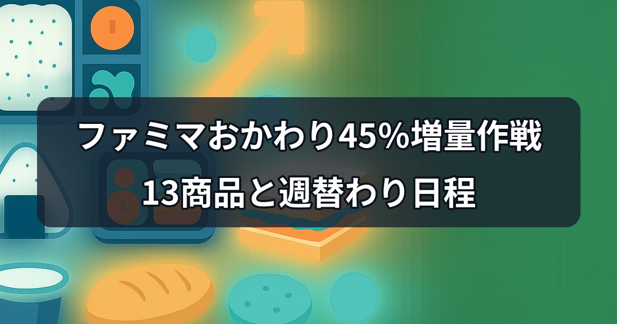 ファミマおかわり45％増量作戦